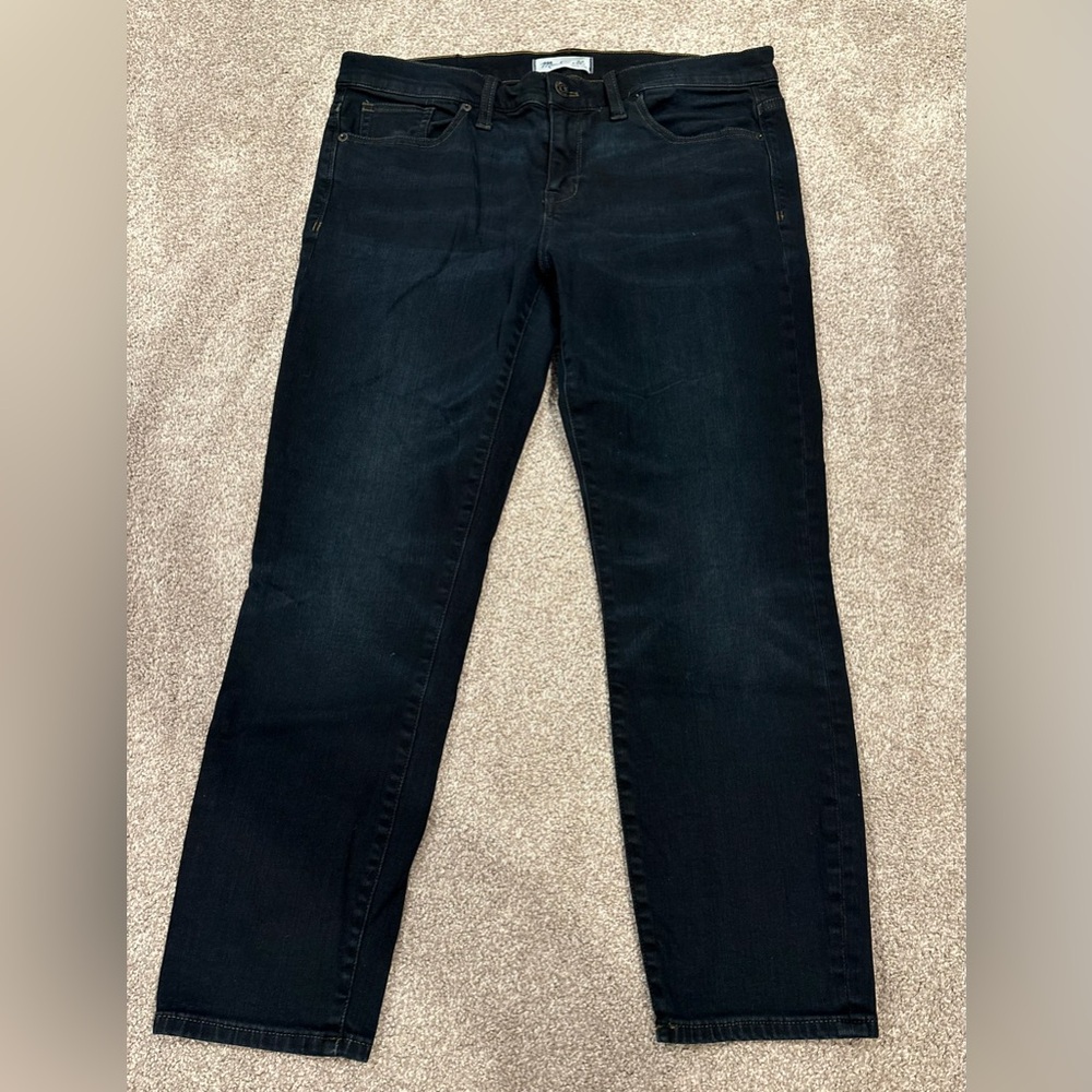 Madewell Dark Blue Skinny Skinny Cropped Jeans